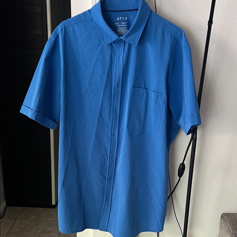 Apt. 9 Men’s Short-Sleeve Button-Down Shirt — Blue